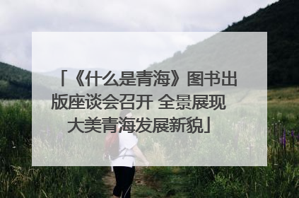 《什么是青海》图书出版座谈会召开 全景展现大美青海发展新貌