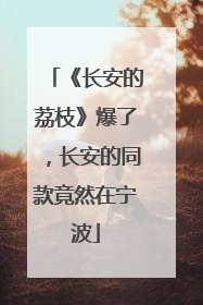 《长安的荔枝》爆了，长安的同款竟然在宁波