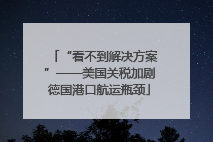 “看不到解决方案”——美国关税加剧德国港口航运瓶颈
