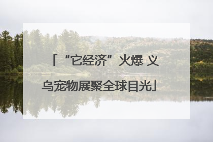 “它经济”火爆 义乌宠物展聚全球目光