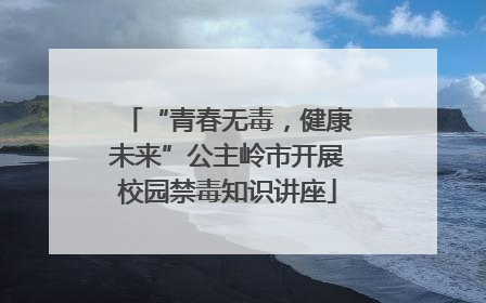“青春无毒，健康未来”公主岭市开展校园禁毒知识讲座