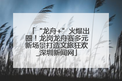“龙舟+”火爆出圈！龙岗龙舟赛多元新场景打造文旅狂欢_深圳新闻网