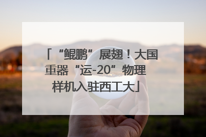 “鲲鹏”展翅！大国重器“运-20”物理样机入驻西工大