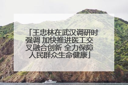 王忠林在武汉调研时强调 加快推进医工交叉融合创新 全力保障人民群众生命健康