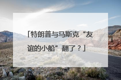 特朗普与马斯克“友谊的小船”翻了？