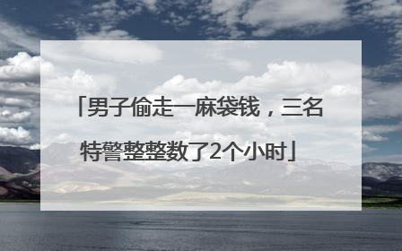 男子偷走一麻袋钱，三名特警整整数了2个小时