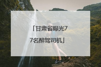 甘肃省曝光77名醉驾司机