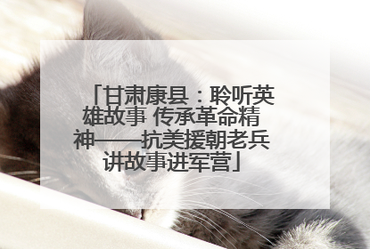甘肃康县：聆听英雄故事 传承革命精神——抗美援朝老兵讲故事进军营