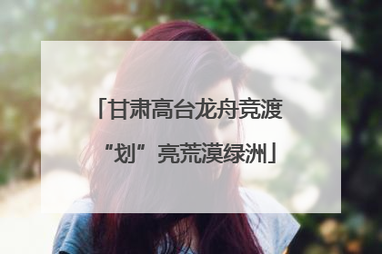 甘肃高台龙舟竞渡“划”亮荒漠绿洲
