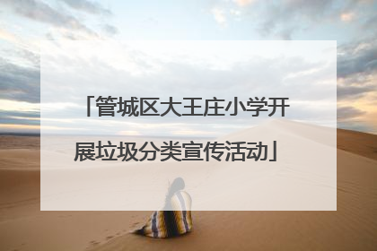 管城区大王庄小学开展垃圾分类宣传活动