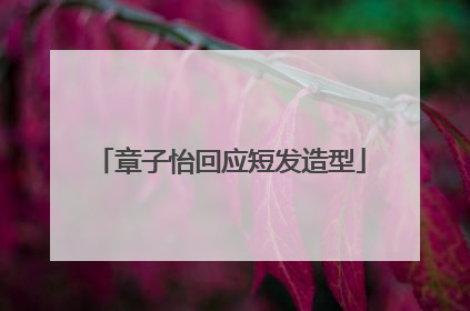 章子怡回应短发造型