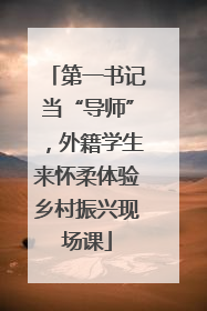 第一书记当“导师”，外籍学生来怀柔体验乡村振兴现场课