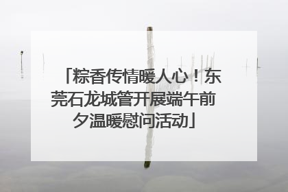 粽香传情暖人心！东莞石龙城管开展端午前夕温暖慰问活动