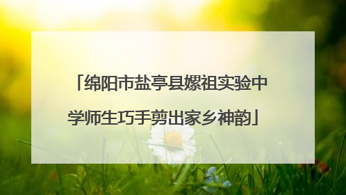 绵阳市盐亭县嫘祖实验中学师生巧手剪出家乡神韵