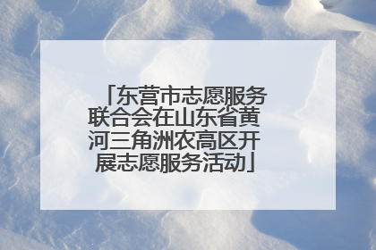 东营市志愿服务联合会在山东省黄河三角洲农高区开展志愿服务活动