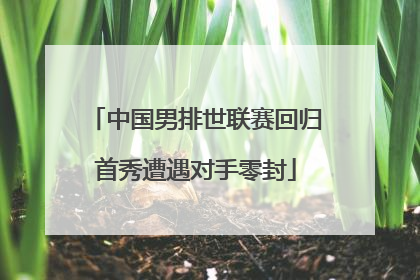 中国男排世联赛回归首秀遭遇对手零封