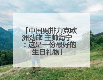中国男排力克欧洲劲旅 主帅海宁：这是一份最好的生日礼物