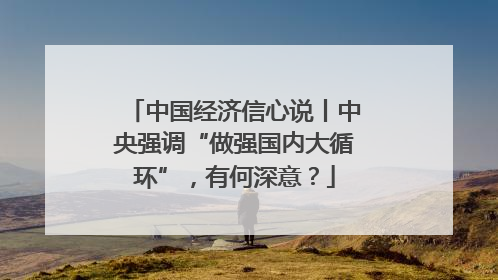 中国经济信心说丨中央强调“做强国内大循环”，有何深意？