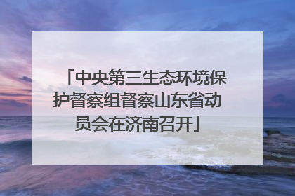 中央第三生态环境保护督察组督察山东省动员会在济南召开