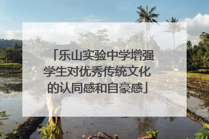 乐山实验中学增强学生对优秀传统文化的认同感和自豪感