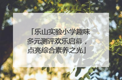 乐山实验小学趣味多元测评欢乐启幕，点亮综合素养之光