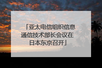 亚太电信组织信息通信技术部长会议在日本东京召开