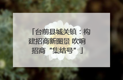 台前县城关镇：构建招商新图景 吹响招商“集结号”