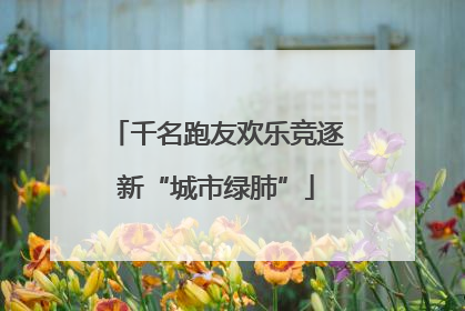 千名跑友欢乐竞逐新“城市绿肺”