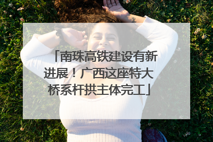 南珠高铁建设有新进展！广西这座特大桥系杆拱主体完工
