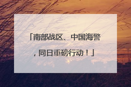 南部战区、中国海警，同日重磅行动！