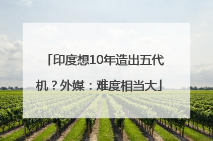印度想10年造出五代机？外媒：难度相当大