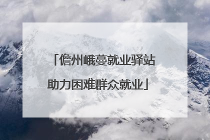 儋州峨蔓就业驿站助力困难群众就业