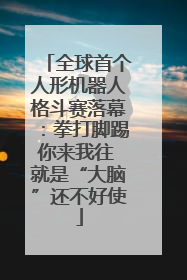 全球首个人形机器人格斗赛落幕：拳打脚踢你来我往 就是“大脑”还不好使