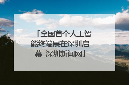 全国首个人工智能终端展在深圳启幕_深圳新闻网