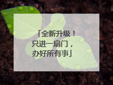 全新升级！只进一扇门，办好所有事