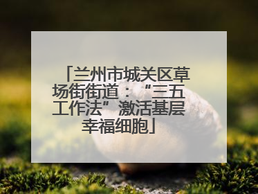 兰州市城关区草场街街道：“三五工作法”激活基层幸福细胞