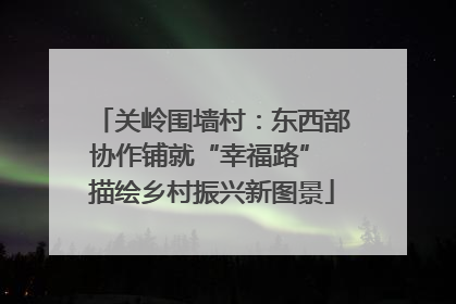 关岭围墙村：东西部协作铺就“幸福路” 描绘乡村振兴新图景