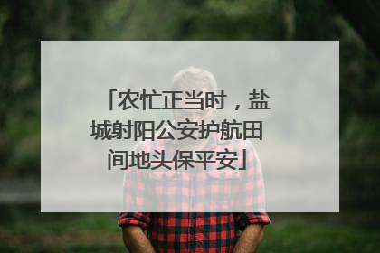 农忙正当时，盐城射阳公安护航田间地头保平安