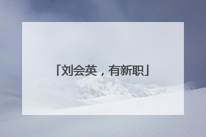 刘会英，有新职
