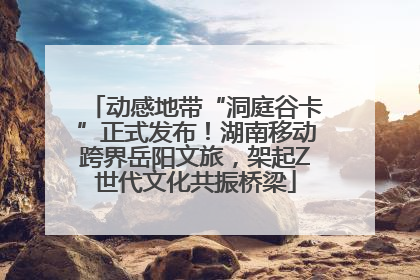 动感地带“洞庭谷卡”正式发布！湖南移动跨界岳阳文旅，架起Z世代文化共振桥梁