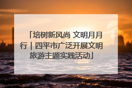 培树新风尚 文明月月行｜四平市广泛开展文明旅游主题实践活动