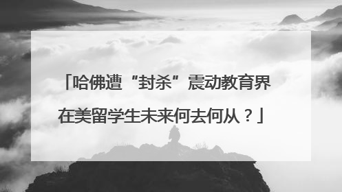 哈佛遭“封杀”震动教育界 在美留学生未来何去何从？