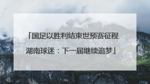 国足以胜利结束世预赛征程 湖南球迷：下一届继续追梦