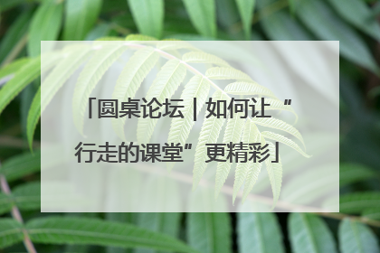 圆桌论坛｜如何让“行走的课堂”更精彩