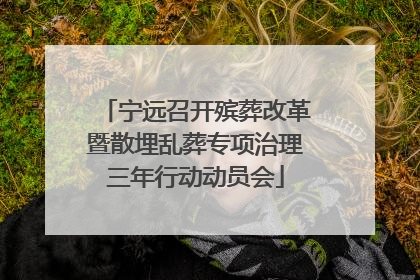 宁远召开殡葬改革暨散埋乱葬专项治理三年行动动员会