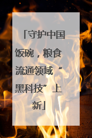 守护中国饭碗，粮食流通领域“黑科技”上新