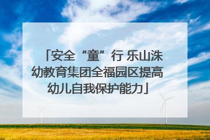 安全“童”行 乐山洙幼教育集团全福园区提高幼儿自我保护能力