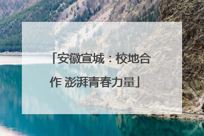 安徽宣城：校地合作 澎湃青春力量