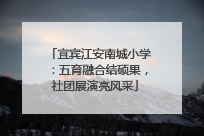 宜宾江安南城小学：五育融合结硕果，社团展演亮风采