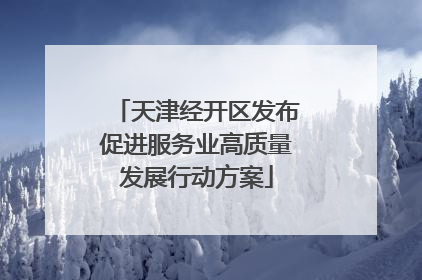 天津经开区发布促进服务业高质量发展行动方案